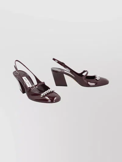 Jimmy Choo Belinda Slingback Pumps In Patent Leather In Burgundy