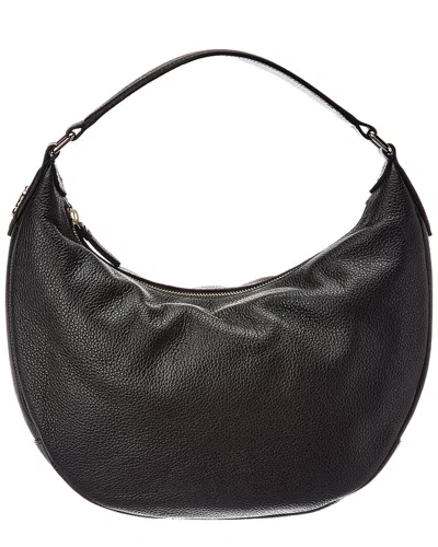 Jimmy Choo Bets Medium Leather Hobo Bag In Black