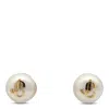 Jimmy Choo Gold And White Earrings