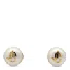 Jimmy Choo Gold And White Earrings In White