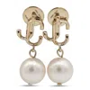 Jimmy Choo Pearl And Gold-tone Earrings In Multi