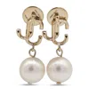 Jimmy Choo Pearl And Gold-tone Earrings In Multi