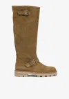 Jimmy Choo Biker Ii Knee-high Suede Boots