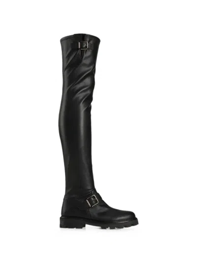 Jimmy Choo Biker Kb Buckle-detail Boots In Black