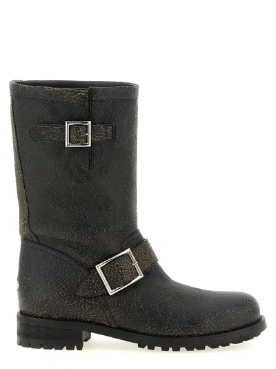 Jimmy Choo Biker Mid Boot In Black