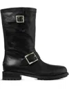 Jimmy Choo Biker Mid Buckled Biker Boots In Black