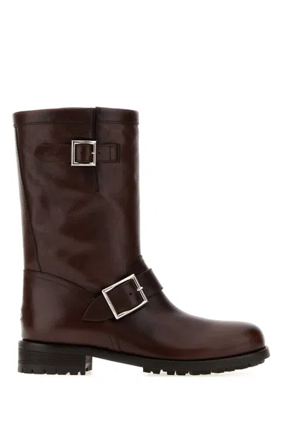 Jimmy Choo Bikermid Boot In Brown