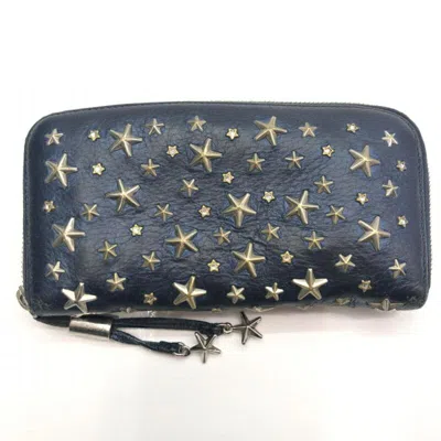 Pre-owned Jimmy Choo Bill Wallet (bi-fold) () In Blue