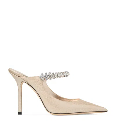 Jimmy Choo Bing 100 Calfskin Heeled Mules
