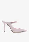 Jimmy Choo Bing 100mm Glitter-detailed Mules In Pink