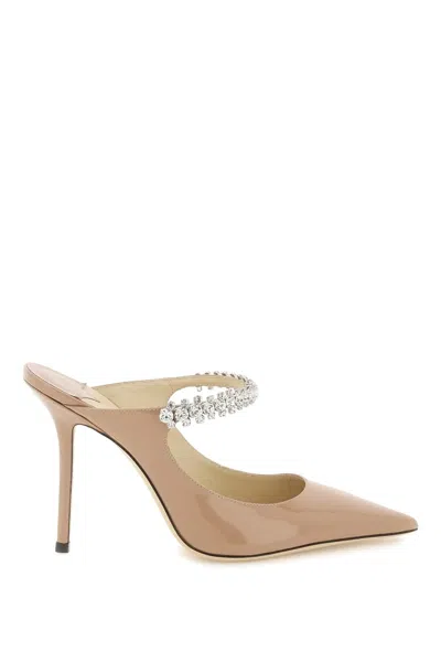 Jimmy Choo Crystal-embellished Flat Sandals For Women By  In Black