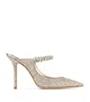 Jimmy Choo Bing 100 Glitter Fabric M In Neutral