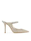Jimmy Choo Bing 100 Glitter Fabric M In Nude & Neutrals