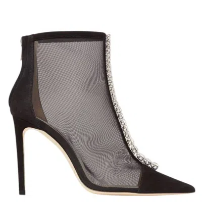 Jimmy Choo Bing 100 Mesh Ankle Boots In Black
