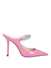 Jimmy Choo Bing 100mm Crystal-embellished Mules In Pink