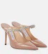 Jimmy Choo 100mm Bing Patent Leather Mules In Pink