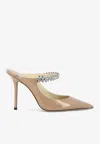 Jimmy Choo Bing 100 Patent Leather Pumps In Gold
