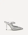 Jimmy Choo 100mm Bing Crystal-embellished Mules In Silver