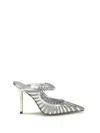 Jimmy Choo 100mm Bing Crystal-embellished Mules In Silver
