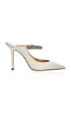 Jimmy Choo Bing 100 Satin Mule In White