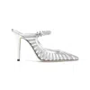 Jimmy Choo 100mm Bing Crystal-embellished Mules In Silver