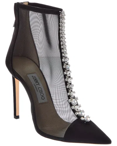 Jimmy Choo Bing 100 Suede Boot In Black