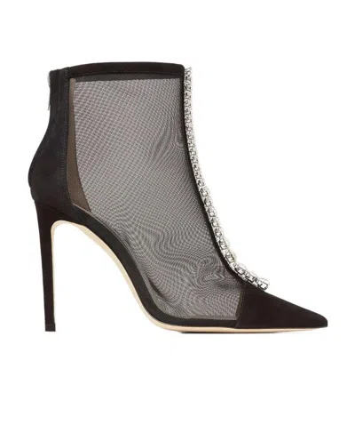 Jimmy Choo Bing 100mm Ankle Boots In Gray