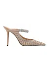Jimmy Choo Macaron Mix Bing 100 Crystal Pumps In Nude