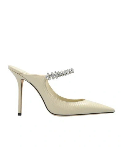 Jimmy Choo Bing 100mm Mules In Nude