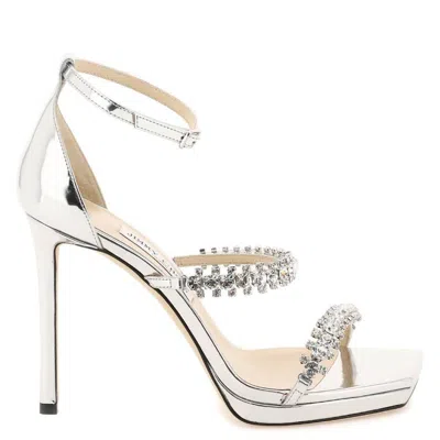 Jimmy Choo Bing 105 Crystal Embellished Sandals In Multi
