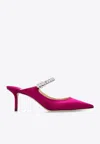 Jimmy Choo Croc-embossed Leather Bing 65 Mules In Pink