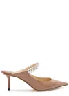 JIMMY CHOO JIMMY CHOO BING 65 EMBELLISHED PATENT LEATHER MULES