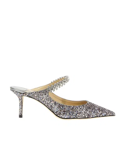 JIMMY CHOO JIMMY CHOO BING 65 EMBELLISHED POINTED-TOE MULES