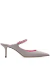 Jimmy Choo Bing 65 Glittered Leather Mules