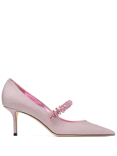 Jimmy Choo Bing 65 Glittered Leather Pumps