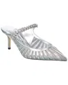 Jimmy Choo Bing 65 Leather & Mesh Pump In Silver