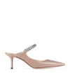 Jimmy Choo Bing 65 Patent Leather Mules In Pink