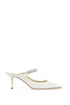 Jimmy Choo Pointed-toe Mule With Mid-height Stiletto Heel In White