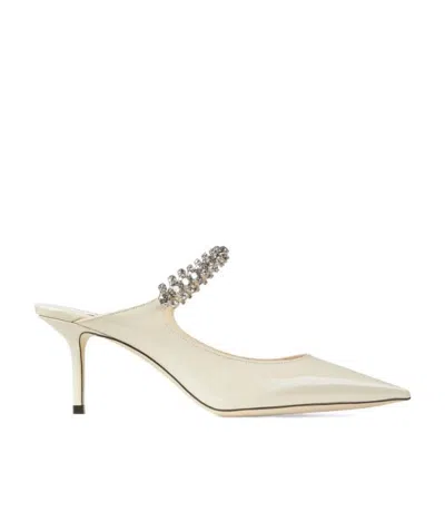 Jimmy Choo Pointed-toe Mule With Mid-height Stiletto Heel In White