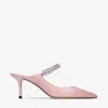 Jimmy Choo Lizard-embossed Leather Bing 65 Mules In Pink
