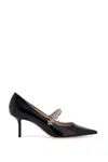 Jimmy Choo Bing 65mm Crystal-embellished Patent-leather Pumps