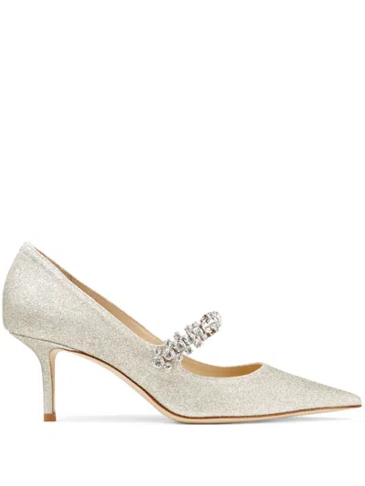 JIMMY CHOO BING 65MM GLITTER-EFFECT PUMPS