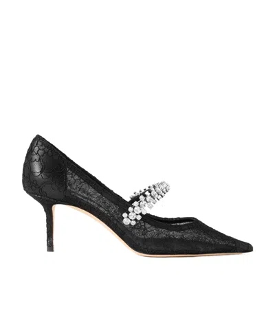 Jimmy Choo Bing 65mm Lace-embellished Pumps In Black