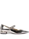 Jimmy Choo Bing 25 Mm Heeled Shoes Gold In Gray
