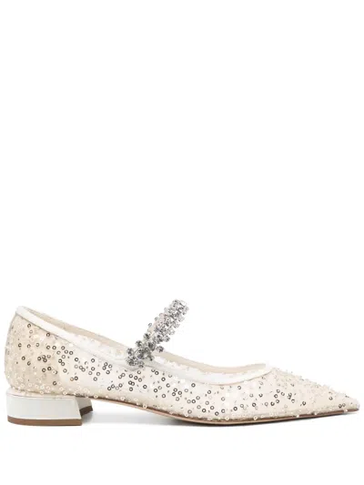 Jimmy Choo Bing Ballet Flats In White