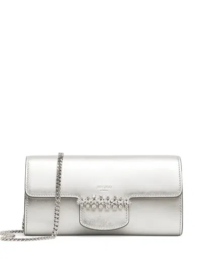 Jimmy Choo Bing Clutch Bag In Gray
