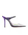 Jimmy Choo Bing Crystal Clear Mule Pumps In Multicolor