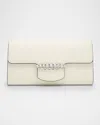 Jimmy Choo Bing Crystal-embellished Wallet With Chain In Neutral