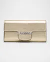Jimmy Choo Bing Crystal Metallic Leather Wallet