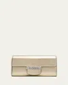 Jimmy Choo Bing Crystal Metallic Leather Wallet